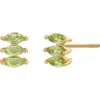 Bony Levy 14k Gold Marquise Peridot Stud Earrings In 14k Yellow Gold