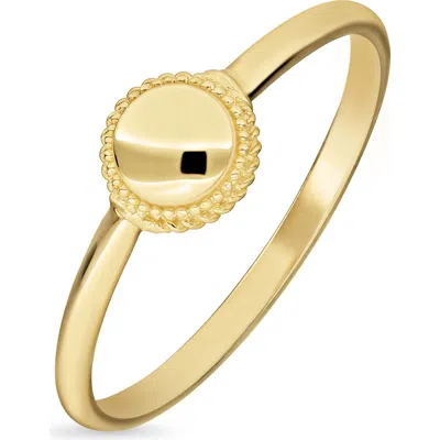 Bony Levy 14k Gold Medallion Stackable Ring In 14ky