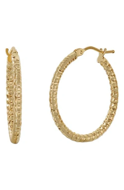 Bony Levy 14k Gold Medium Beaded Hoop Earrings In 14k Yellow Gold