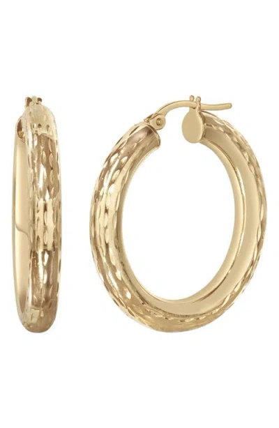 Bony Levy 14k Gold Medium Textured Hoop Earrings