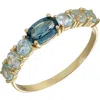 Bony Levy 14k Gold Mixed Gemstone Stackable Ring In 14k Yg - London Blue Sky Topaz