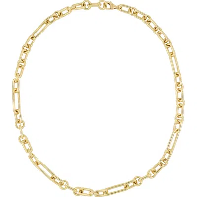 Bony Levy 14k Gold Mixed Link Chain Necklace