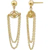 Bony Levy 14k Gold Multichain Drop Earrings