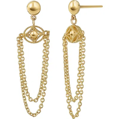 Bony Levy 14k Gold Multichain Drop Earrings