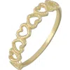 Bony Levy 14k Gold Open Hearts Stackable Ring