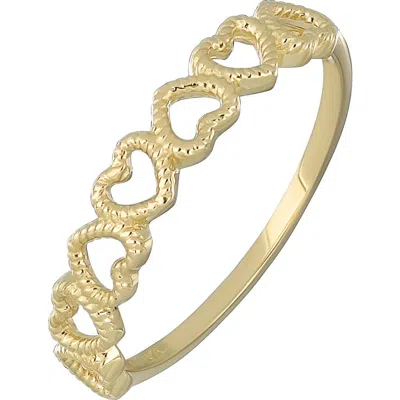 Bony Levy 14k Gold Open Hearts Stackable Ring