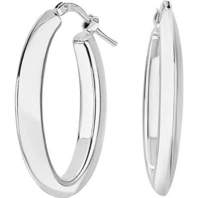 Bony Levy 14k Gold Oval Hoop Earrings In Metallic