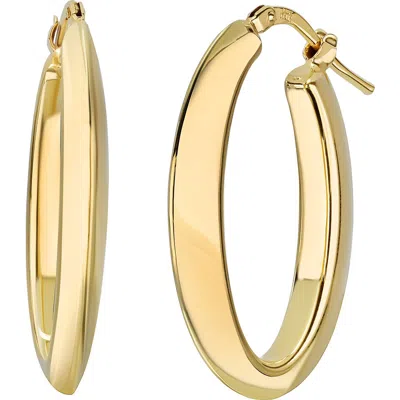 Bony Levy 14k Gold Oval Hoop Earrings
