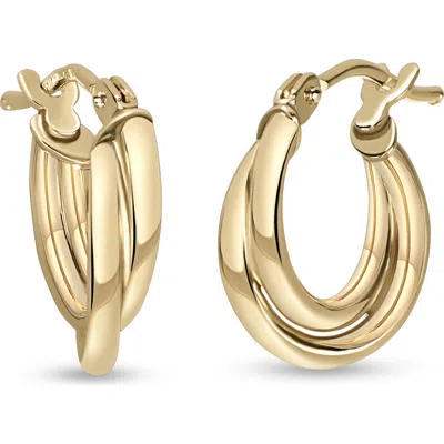Bony Levy 14k Gold Overlap Hoop Earrings