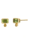 Bony Levy 14k Gold Peridot & Citrine Stud Earrings In 14k Yellow Gold