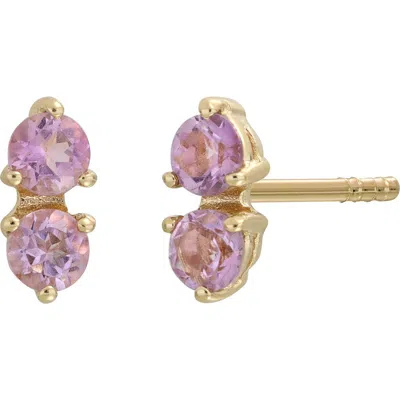 Bony Levy 14k Gold Peridot & Pink Topaz Stud Earrings