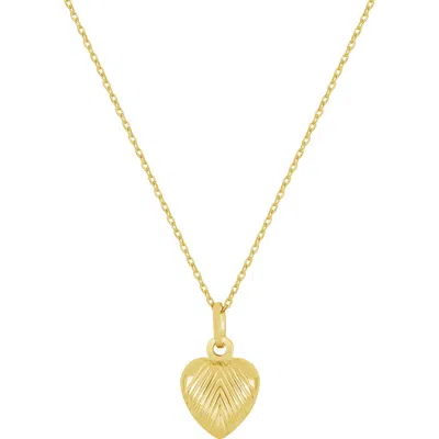 Bony Levy 14k Gold Petite Textured Heart Pendant Necklace