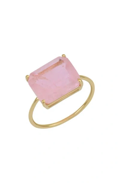 Bony Levy 14k Gold Pink Quartz Statement Ring In Pink/14k Yellow Gold