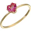 Bony Levy 14k Gold Pink Topaz Heart Ring In 14k Yellow Gold