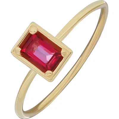 Bony Levy 14k Gold Pink Topaz Stackable Ring In 14k Yellow Gold