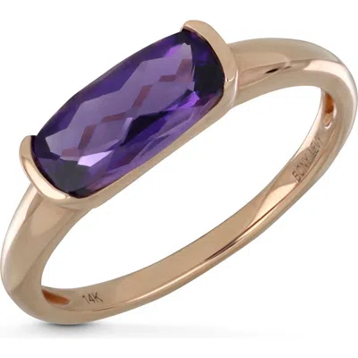 Bony Levy 14k Gold Purple Amethyst Stackable Ring In 14k Yellow Gold