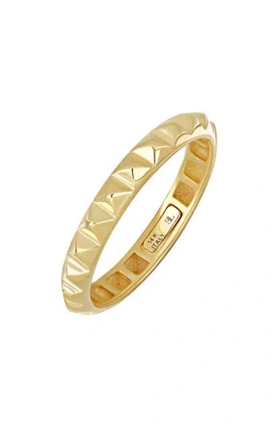 Bony Levy 14k Gold Pyramid Stacking Ring