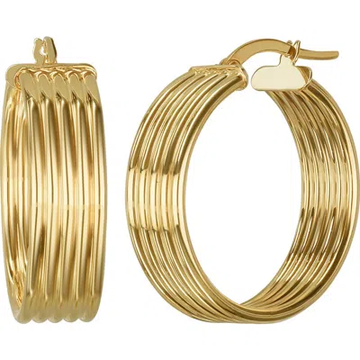 Bony Levy 14k Gold Rib Hoop Earrings
