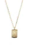 Bony Levy 14k Gold Ribbed Bar Pendant Necklace In 14k Yellow Gold