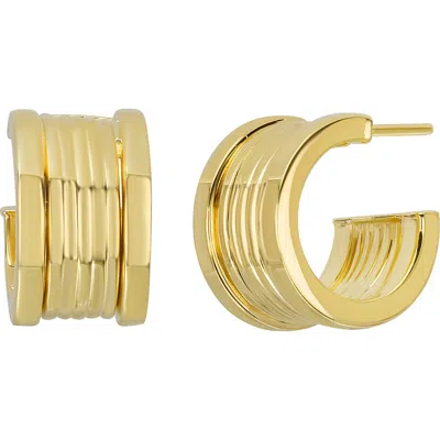 Bony Levy 14k Gold Ridged Hoop Earrings