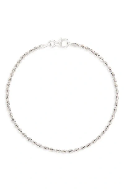 Bony Levy 14k Gold Rope Chain Bracelet In 14k White Gold