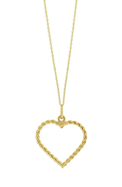 Bony Levy 14k Gold Rope Heart Pendant Necklace In 14k Yellow Gold