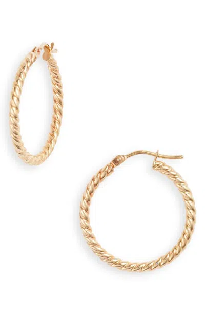 Bony Levy 14k Gold Rope Hoop Earrings, 20mm (online Trunk Show)