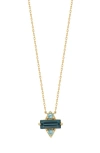 Bony Levy Blc 14k Gold Semiprecious Stone Pendant Necklace In 14k Yellow Gold Blue Topaz