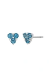 Bony Levy 14k Gold Semiprecious Stone Trio Stud Earrings In 14k White Gold - Topaz