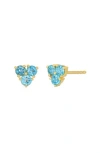 Bony Levy 14k Gold Semiprecious Stone Trio Stud Earrings In 14k Yellow Gold - Topaz