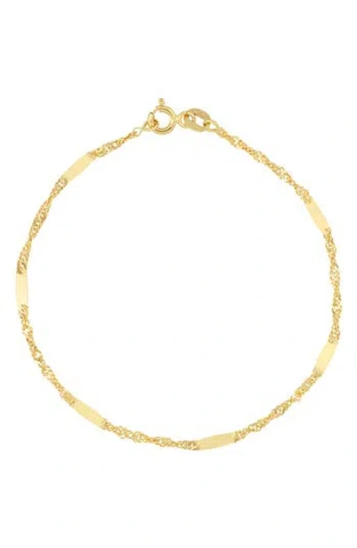 Bony Levy 14k Gold Singapore Chain Bracelet