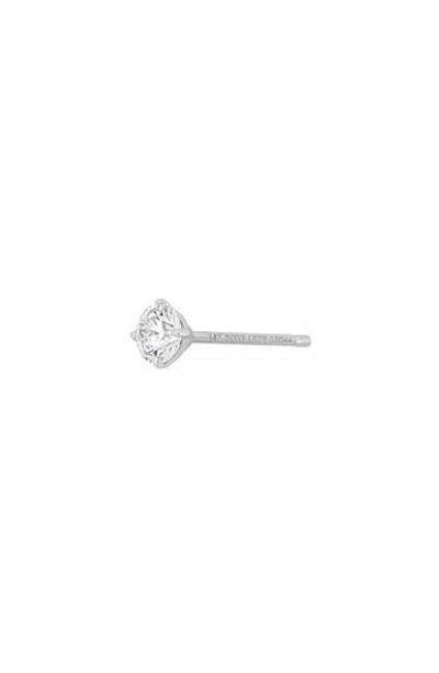 Bony Levy 14k Gold Single Diamond Stud Earring In 14k White Gold