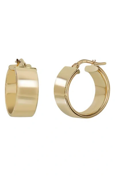 Bony Levy 14k Gold Small Wide Hoop Earrings
