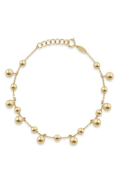 Bony Levy 14k Gold Sphere Station Bracelet In Pattern