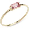 Bony Levy 14k Gold Stacking Ring In 14k Yellow Gold Pink Topaz