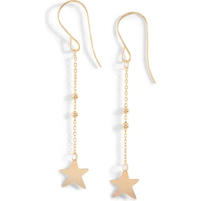 Bony Levy 14k Gold Star Drop Earrings In 14kyg