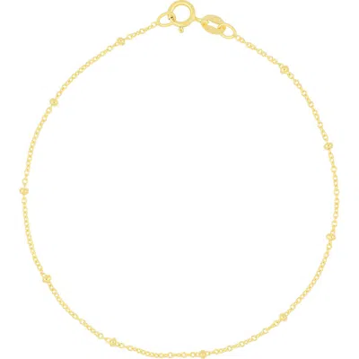 Bony Levy 14k Gold Station Chain Bracelet