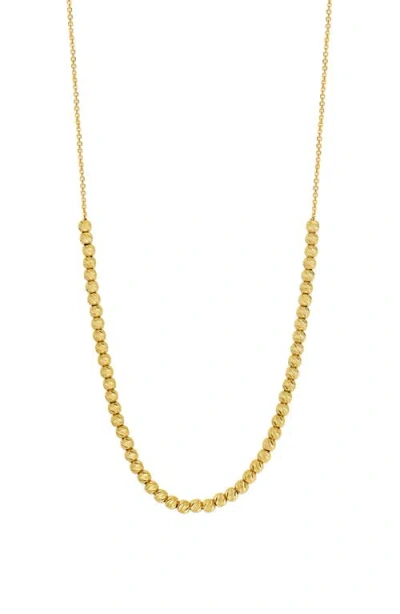 Bony Levy 14k Gold Textured Bead Necklace In 14k Yellow Gold