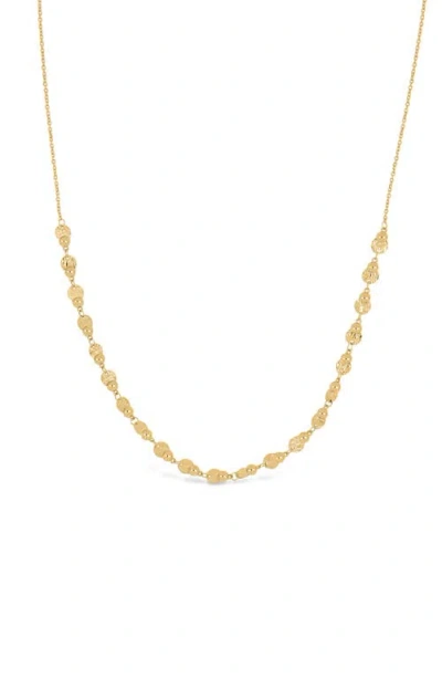 Bony Levy 14k Gold Textured Disc Bead Chain Necklace