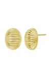 Bony Levy 14k Gold Textured Dome Stud Earrings