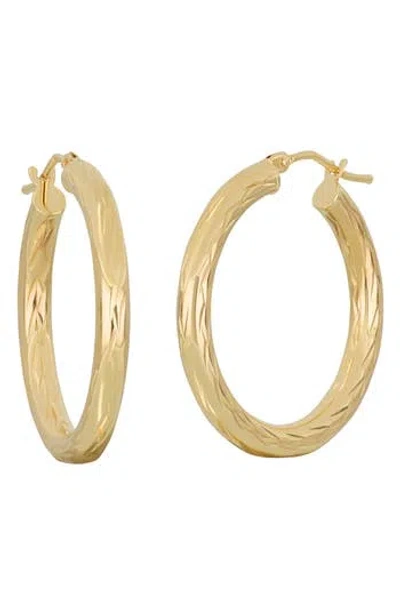 Bony Levy 14k Gold Textured Hoop Earrings In 14k Yellow Gold