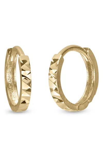 Bony Levy 14k Gold Textured Huggie Hoop Earrings
