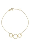 Bony Levy 14k Gold Textured Ring Chain Bracelet In 14k Yellow Gold
