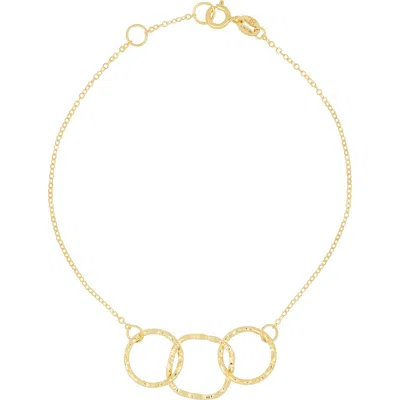 Bony Levy 14k Gold Textured Ring Chain Bracelet In 14k Yellow Gold