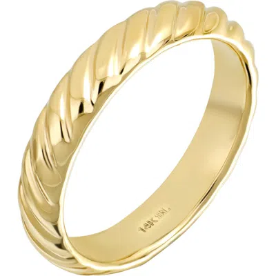 Bony Levy 14k Gold Textured Stackable Band Ring In 14k Yellow Gold