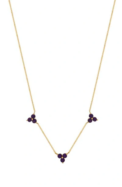 Bony Levy 14k Gold Three Station Pendant Necklace