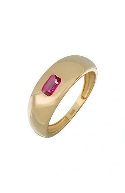 Bony Levy 14k Gold Topaz Dome Ring In Purple