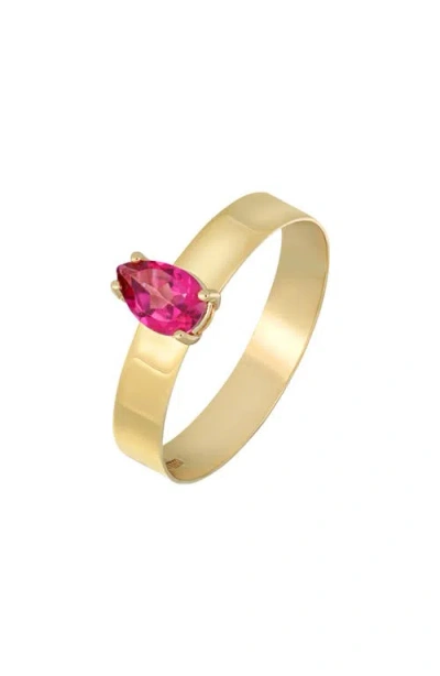 Bony Levy 14k Gold Topaz Ring In Pink