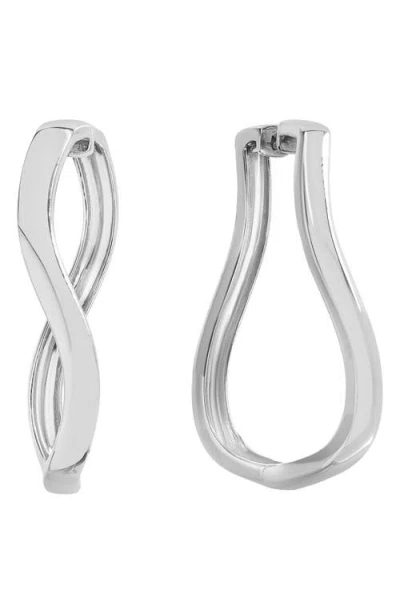 Bony Levy 14k Gold Twist Hoop Earrings In 14k White Gold
