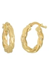 Bony Levy 14k Gold Twisted Huggie Hoop Earrings